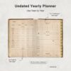 Vintage Undated Yearly Planner 5011-2