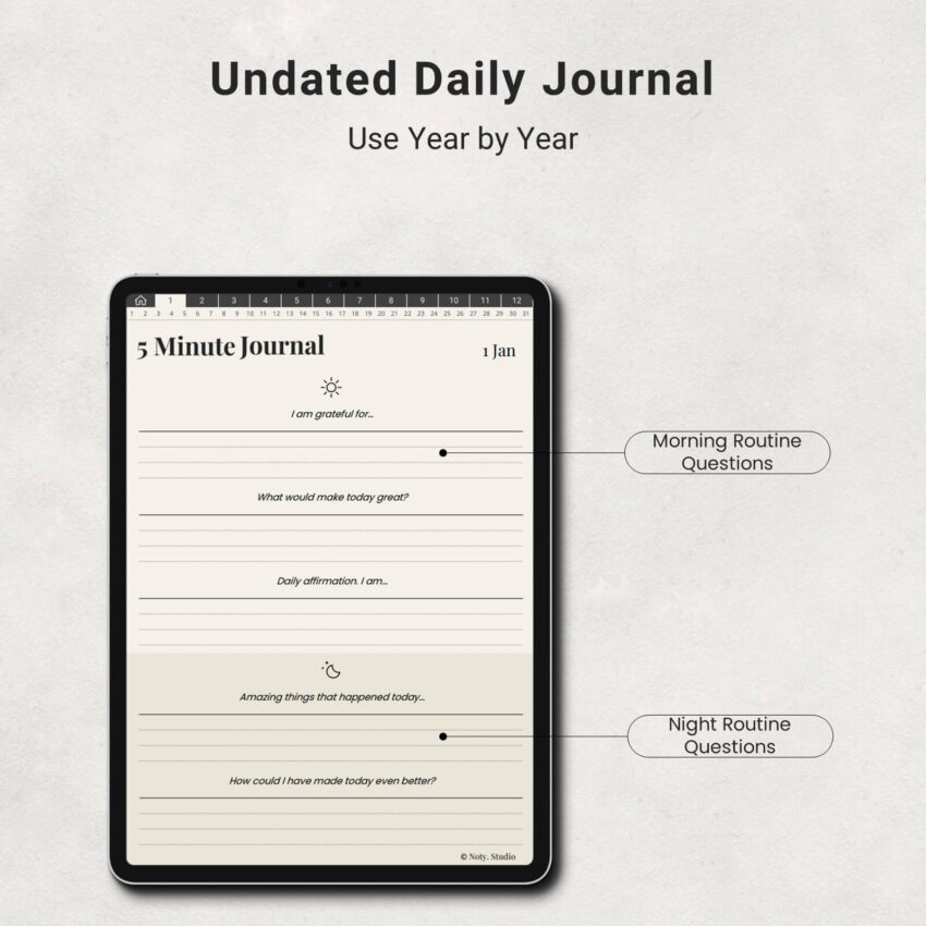 Digital 5 Minute Journal 5012-2