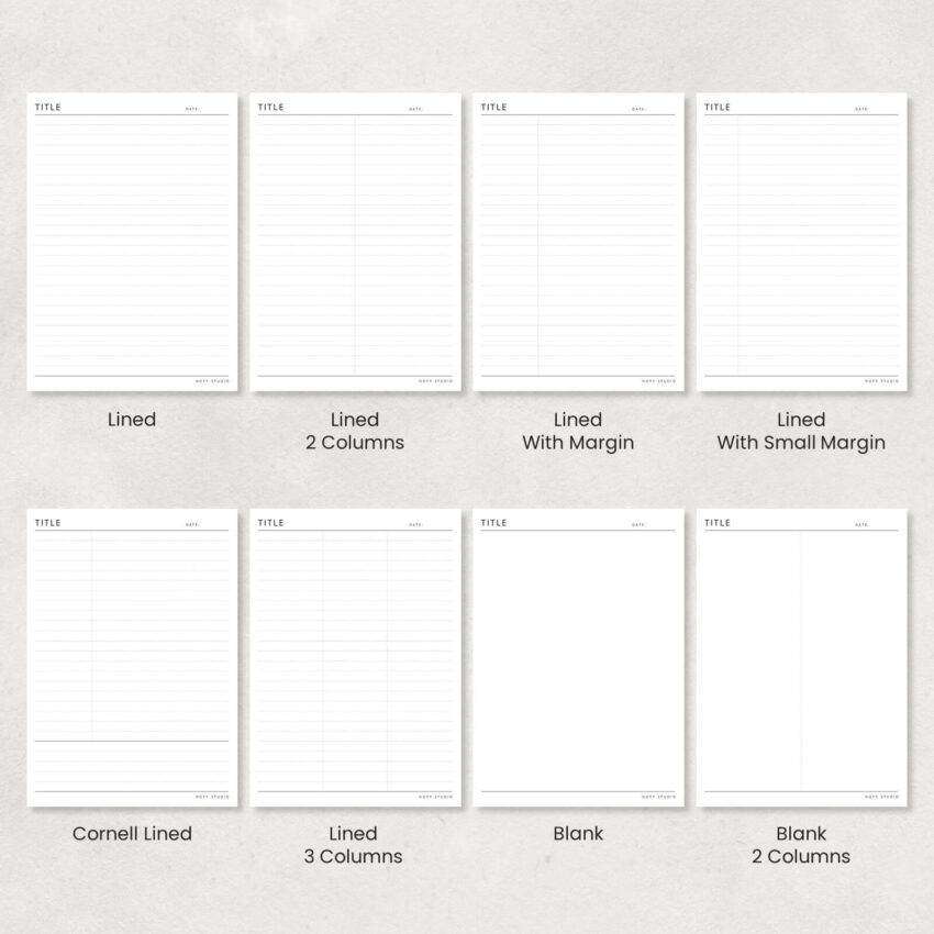 40 Digital Note Paper for Notability and Printing 3006-5