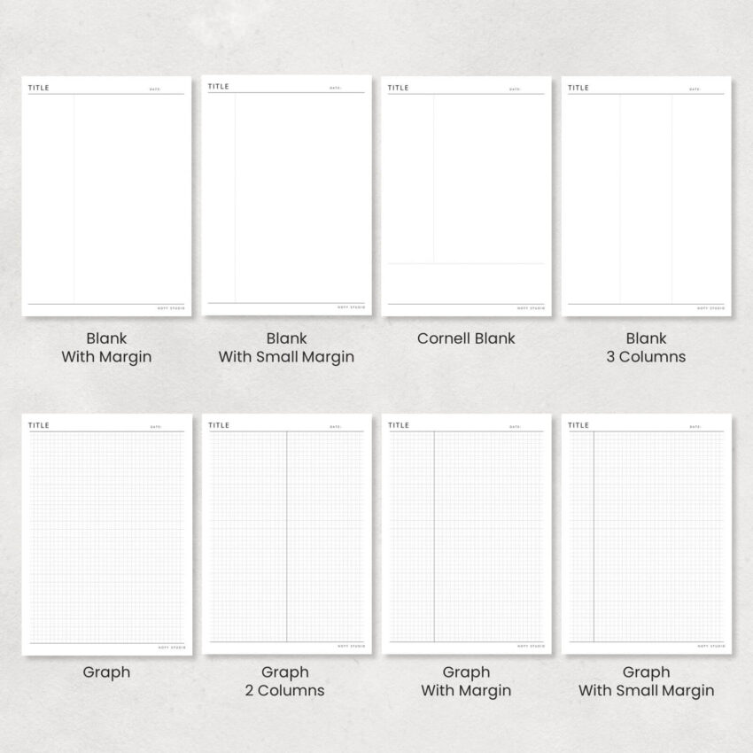 40 Digital Note Paper for Notability and Printing 3006-6