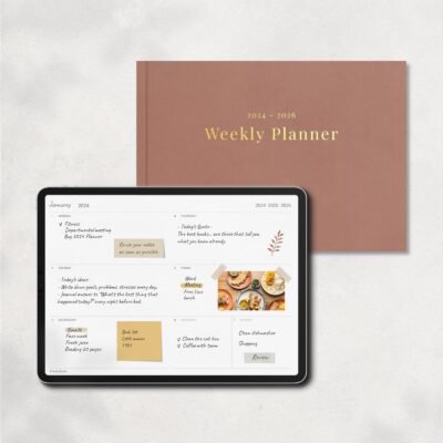 Weekly Planner Template for 2024-2026