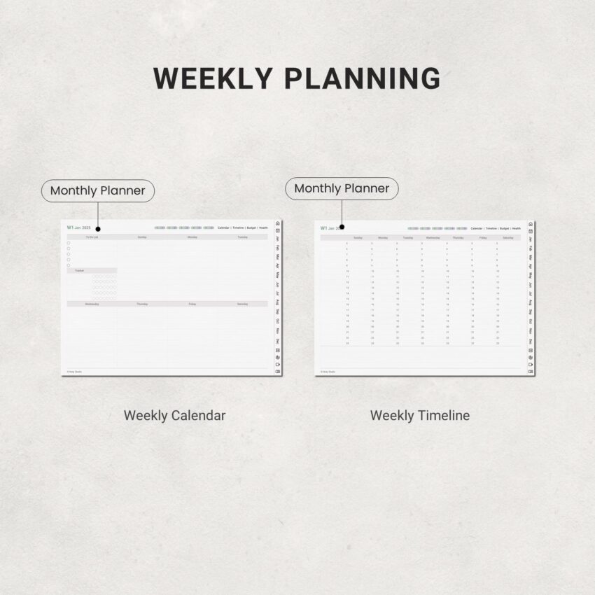 2025 Digital Planner weekly planner 5020-6