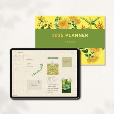 botanical 2025 digital planner