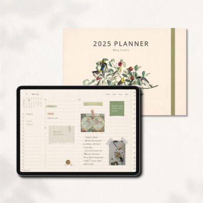 Vintage 2024+2025 Digital Planner for GoodNotes on Tablet iPad