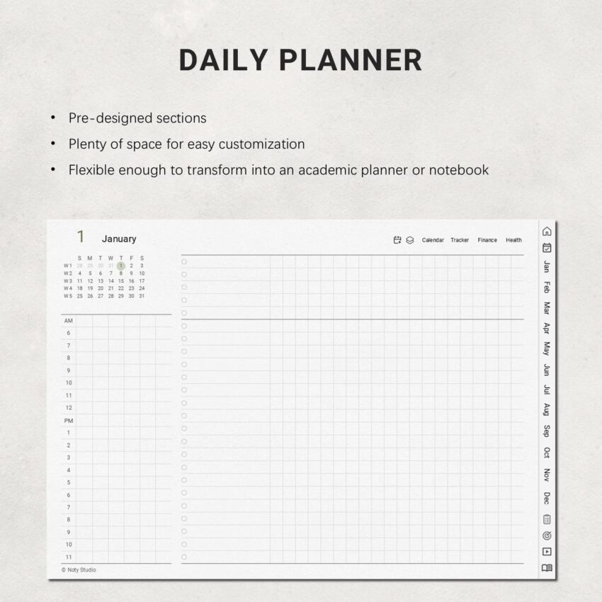 2027 Digial Planner - Daily Planner