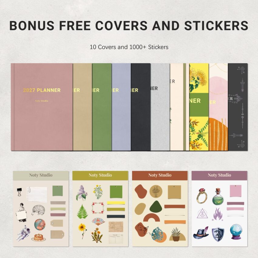 2027 Digial Planner - Free Covers and Stickers