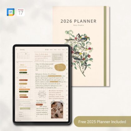 Vintage 2026-2027 Planner Portrait